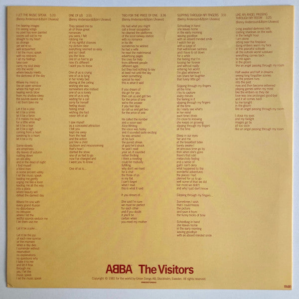 ABBA : The Visitors (LP, Album, RE, RM, 180)