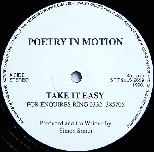 Poetry In Motion : Take It Easy (12")