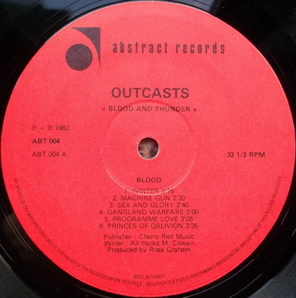 Outcasts* : Blood And Thunder (LP, Album)