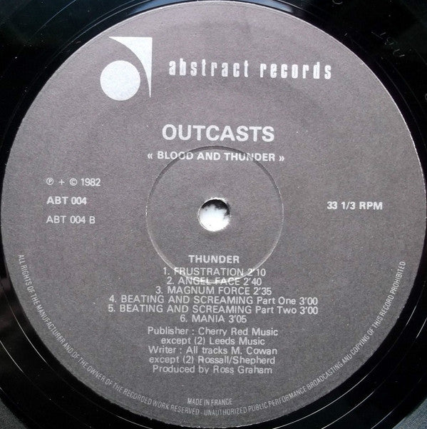 Outcasts* : Blood And Thunder (LP, Album)