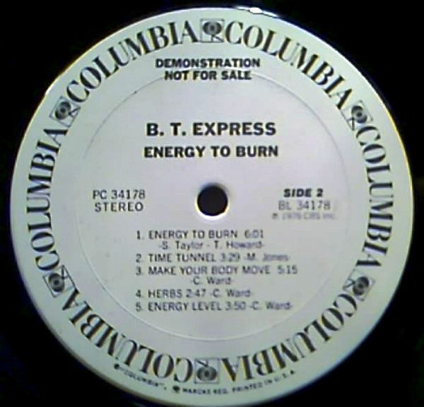 B.T. Express : Energy To Burn (LP, Album, Promo)