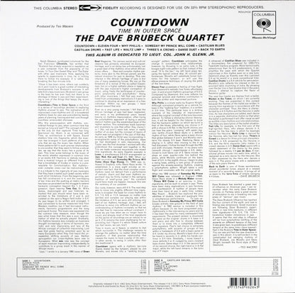 The Dave Brubeck Quartet : Countdown Time In Outer Space (LP, Album, RE, 180)