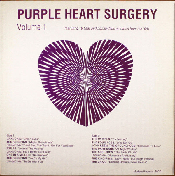 Various : Purple Heart Surgery Volume 1 (LP, Comp)