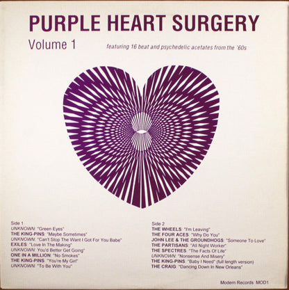 Various : Purple Heart Surgery Volume 1 (LP, Comp)