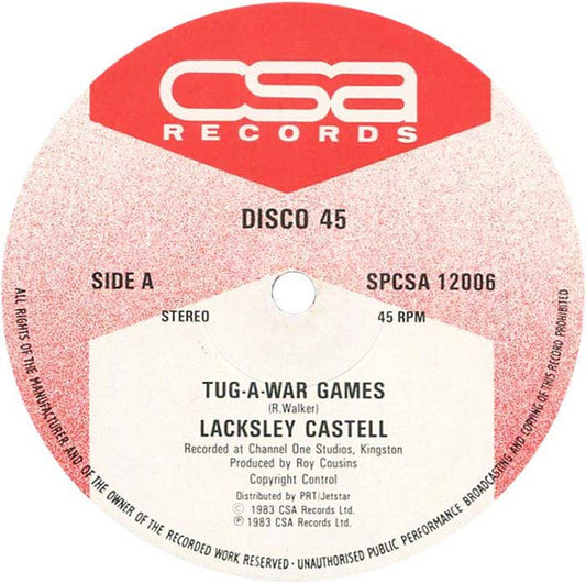 Lacksley Castell / Earl Sixteen : Tug-A-War Games / Rise In The Morning (12")