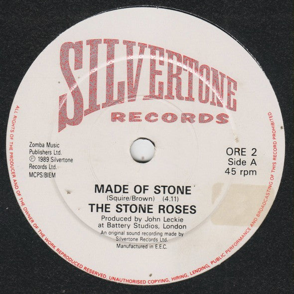 The Stone Roses : Made Of Stone (7", Single, RE, Pap)