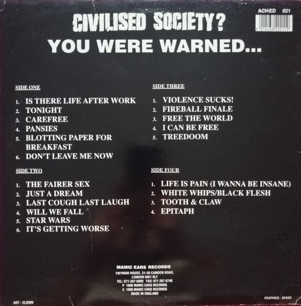 Civilised Society? : You Were Warned... (2xLP, Comp)