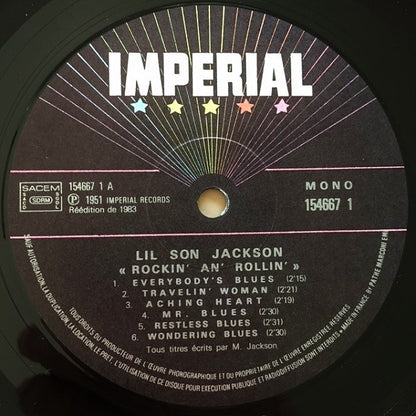 Lil' Son Jackson : Rockin' An' Rollin' (LP, Comp, Mono, RE)