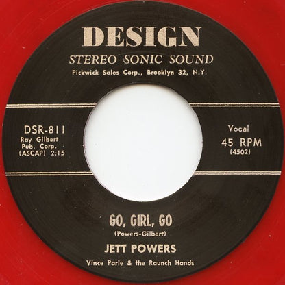 Jett Powers : Go Girl Go / Loud Perfume (7", Single, Red)