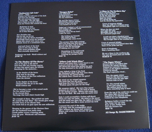 Darkthrone : A Blaze In The Northern Sky (LP, Album, RE, RP)