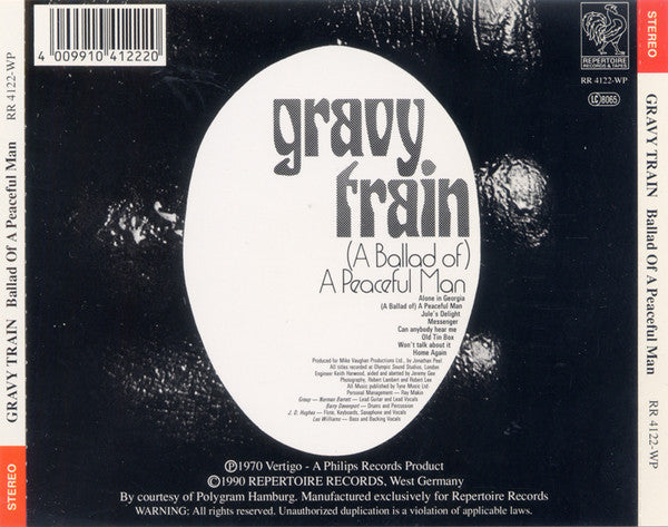 Gravy Train : (A Ballad Of) A Peaceful Man (CD, Album, RE)