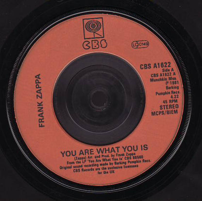 Zappa* : You Are What You Is (7", Single)