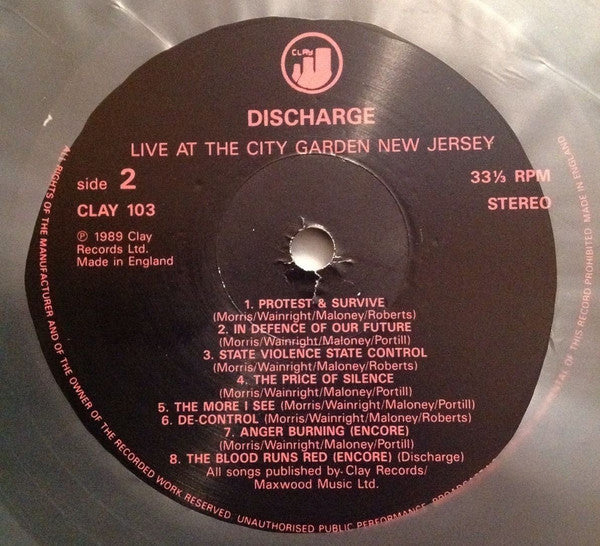 Discharge : Live At The City Garden New Jersey (LP, Album, Gat)