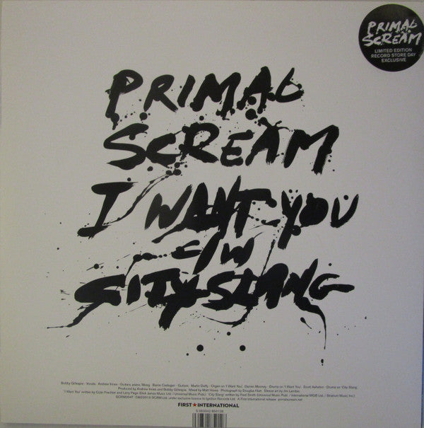 Primal Scream : I Want You / City Slang (12", Ltd)