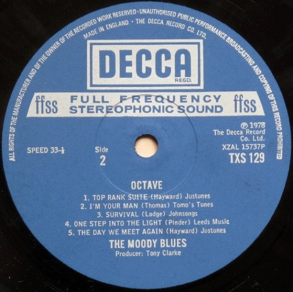 The Moody Blues : Octave (LP, Album, Gat)