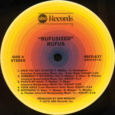 Rufus Featuring Chaka Khan* : Rufusized (LP, Album, Gat)