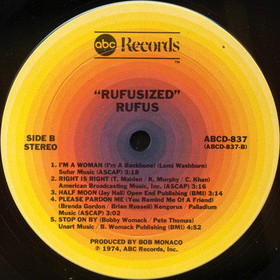 Rufus Featuring Chaka Khan* : Rufusized (LP, Album, Gat)