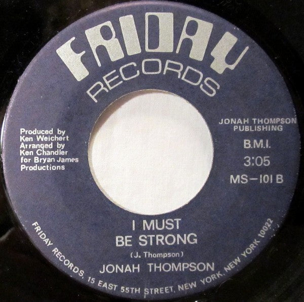 Jonah Thompson : Devil In My Home / I Must Be Strong (7")