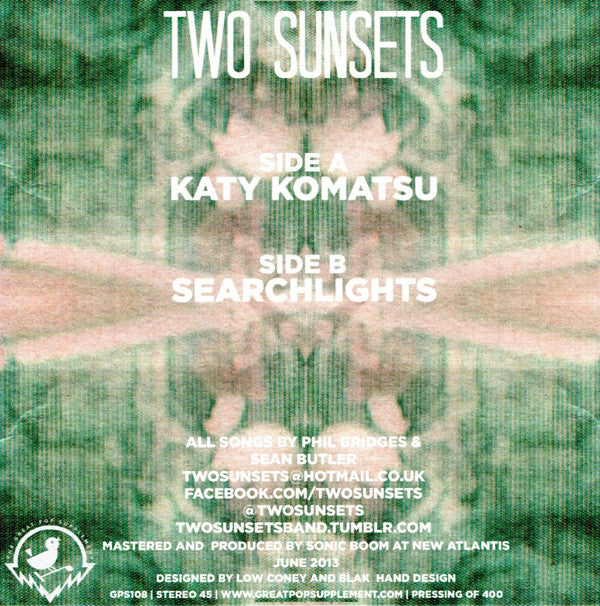 Two Sunsets : Katy Komatsu (7", Single, Ltd, Hal)