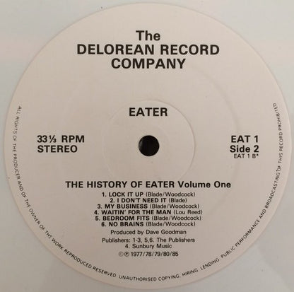 Eater (2) : The History Of Eater Volume One (LP, Comp, Whi + 7", Single, Ltd)