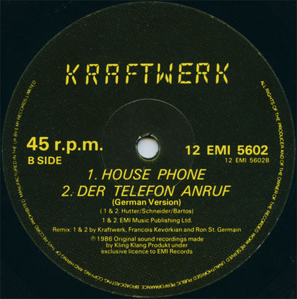 Kraftwerk : The Telephone Call (12", Single)