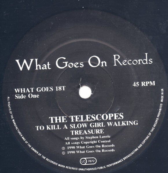 The Telescopes : To Kill A Slow Girl Walking (12", Single)