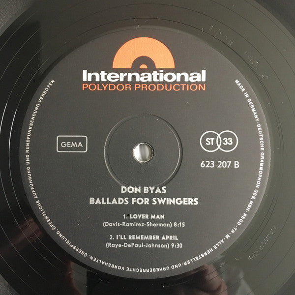 Don Byas : Ballads For Swingers (LP, Album)