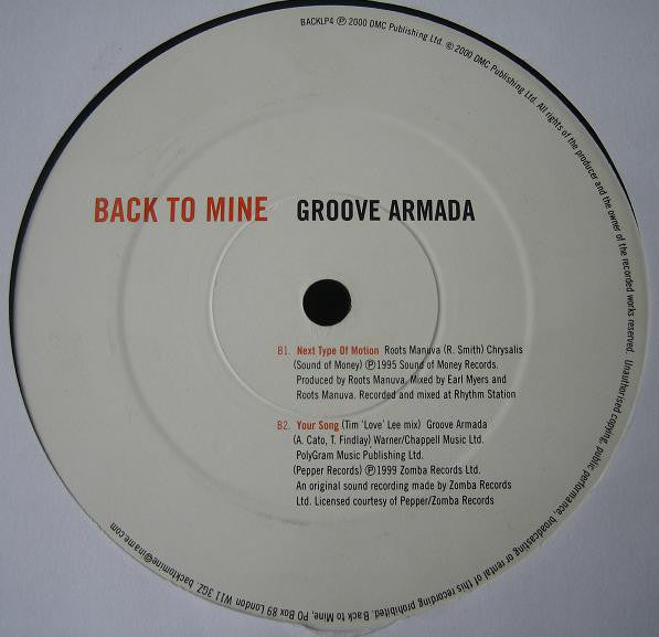 Groove Armada Back To Mine 3xLP Comp VG VG Dig Vinyl