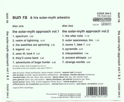 Sun Ra & His Solar-Myth Arkestra* : The Solar-Myth Approach Vol. 1 & 2 (2xCD, Album, Comp, RE, RM)