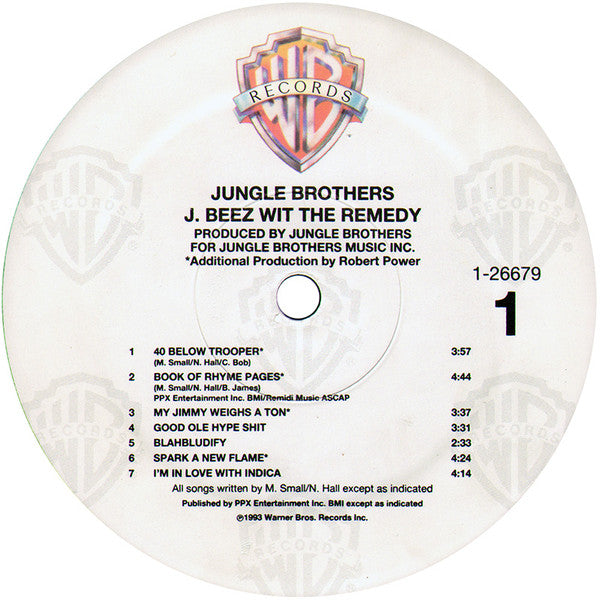 Jungle Brothers - J. Beez Wit The Remedy (LP, Album) (VG+ / VG+)