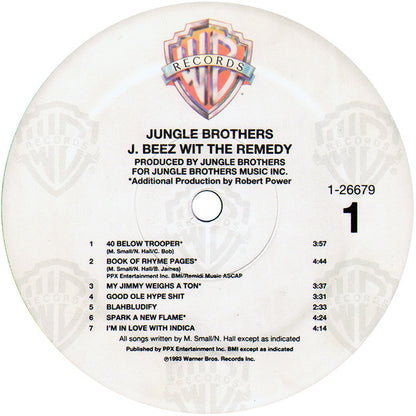 Jungle Brothers : J. Beez Wit The Remedy (LP, Album)