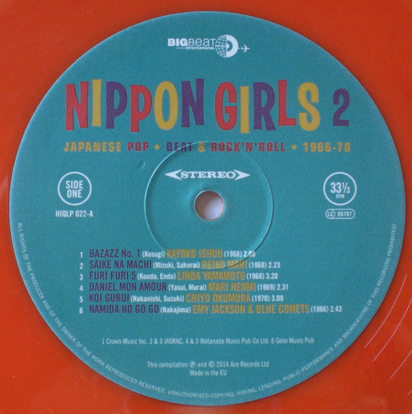 Various : Nippon Girls 2: Japanese Pop, Beat & Rock'N'Roll 1966-70 (LP, Comp, RM, Ora)