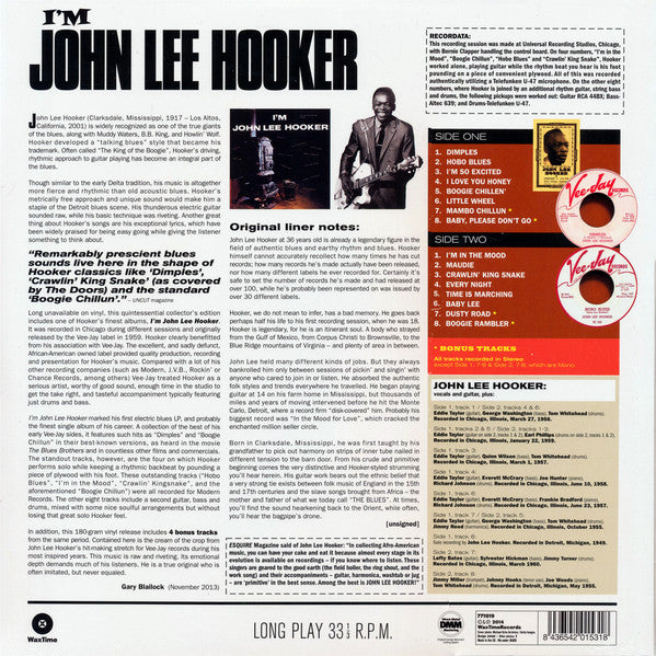 John Lee Hooker : I'm John Lee Hooker (LP, Album, RE, 180)