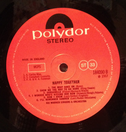 Kai Warner Singers : Happy Together (LP, Album)
