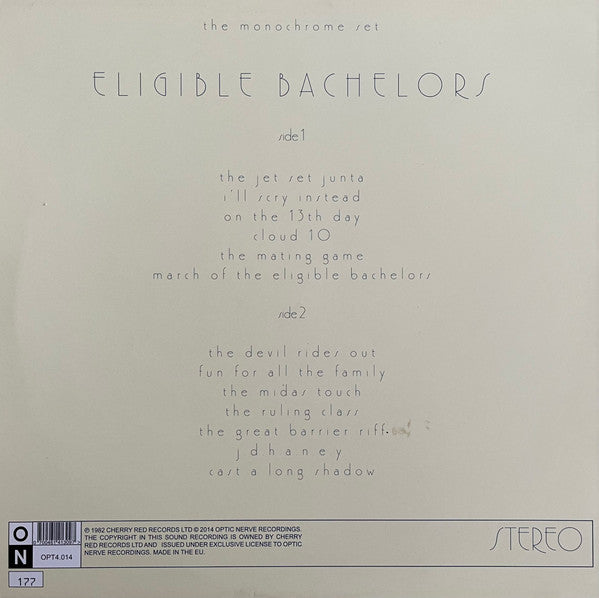 The Monochrome Set : Eligible Bachelors (LP, Album, Ltd, Num, RE, Bei)