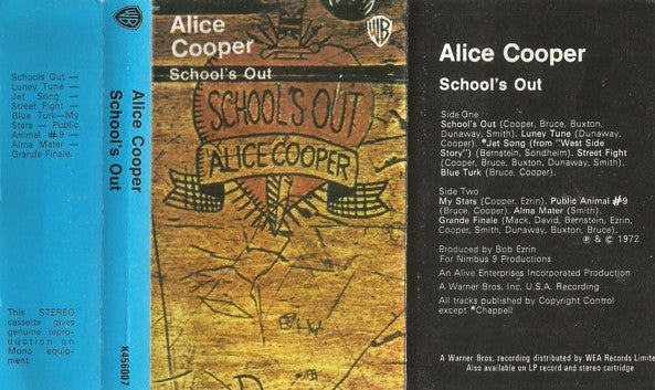 Alice Cooper : School's Out (Cass, Album)