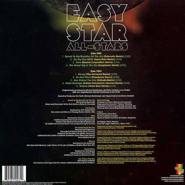 Easy Star All-Stars : Dubber Side Of The Moon (LP, Album, Lig)