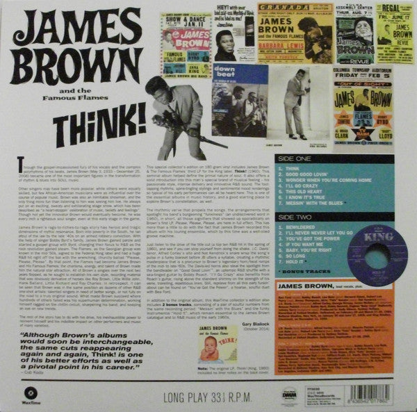 James Brown And His Famous Flames* : Think! (LP, Album, RE, 180)