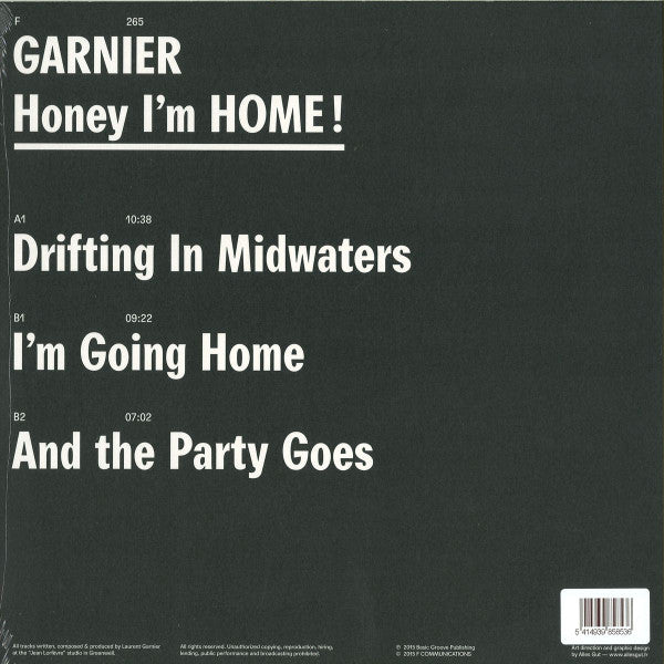 Laurent Garnier : Honey I'm Home! (12")
