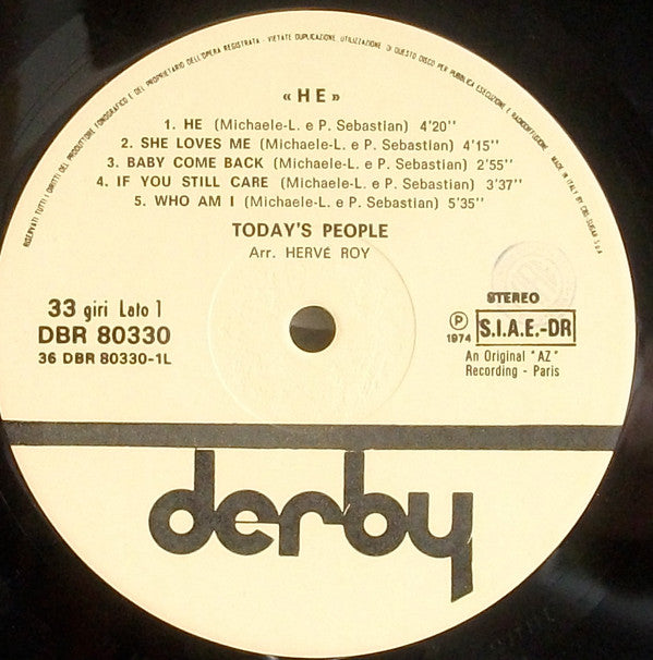 Today's People (2) : He (LP, Album)