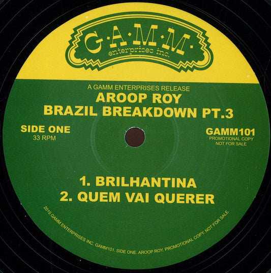 Aroop Roy : Brazil Breakdown Pt.3 (12", EP)