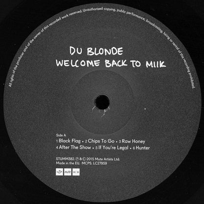 Du Blonde : Welcome Back To Milk (LP, Album, Gat)