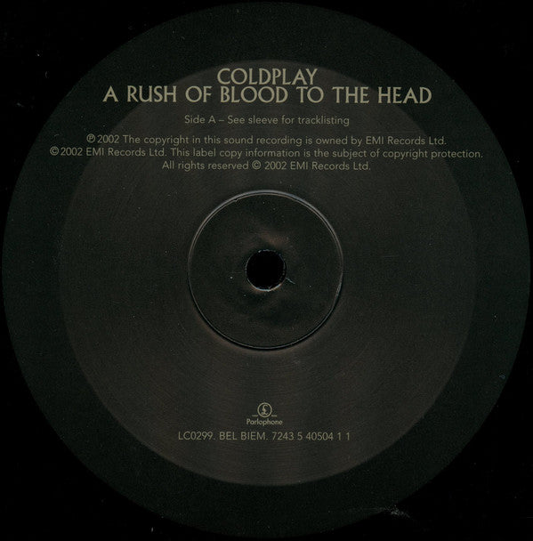 Coldplay - A Rush Of Blood To The Head (180g Vinyl LP) - Music Direct