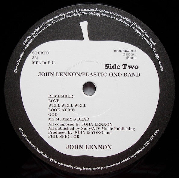 John Lennon / The Plastic Ono Band : John Lennon / Plastic Ono Band (LP, Album, RE, RM, 180)