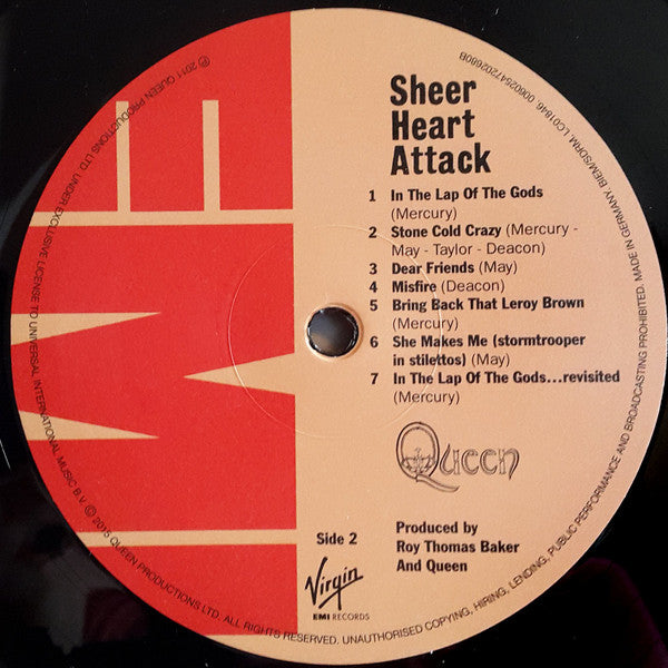 Queen : Sheer Heart Attack (LP, Album, RE, RM, ½ S)