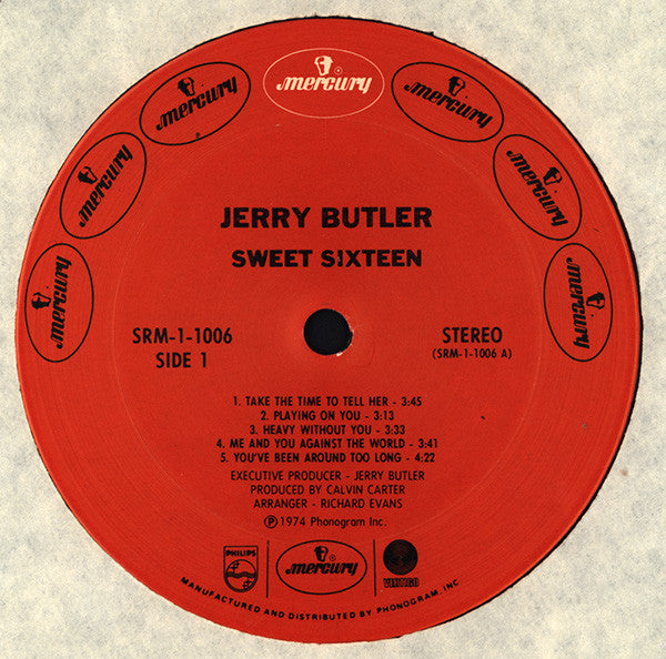Jerry Butler : Sweet Sixteen (LP, Album, San)