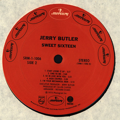 Jerry Butler : Sweet Sixteen (LP, Album, San)