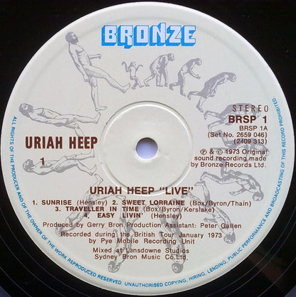 Uriah Heep : Uriah Heep Live (2xLP, Album, RE)