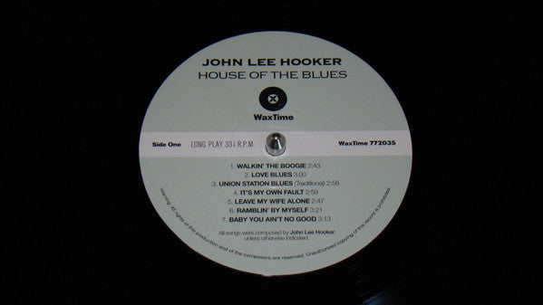 John Lee Hooker : House Of The Blues LP, Album, Ltd, RE, RM, 180