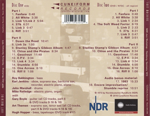 Soft Machine : NDR Jazz Workshop (CD, Album + DVD-V, NTSC)